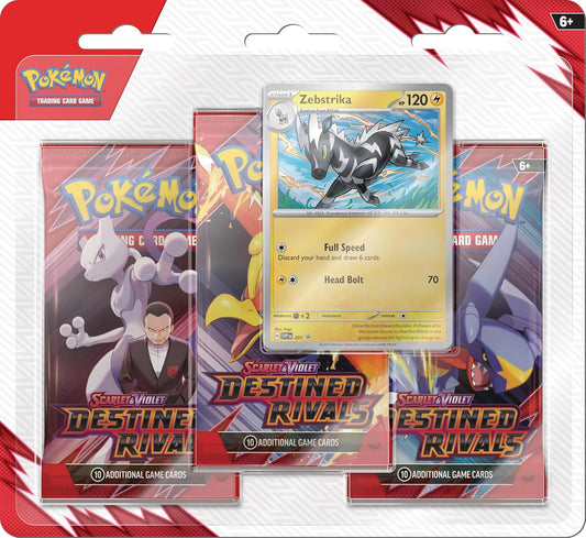 Destined Rivals : 3 Pack Blister Zebstrika Pokemon TCG