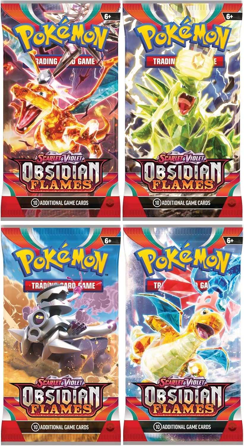 Obsidian Flames Booster Pack Pokmon TCG Scarlet and Violet (10 cards) Obsidian Collectibles Obsidian Flames Booster Pack Pokmon TCG Scarlet and Violet (10 cards) Obsidian Collectibles