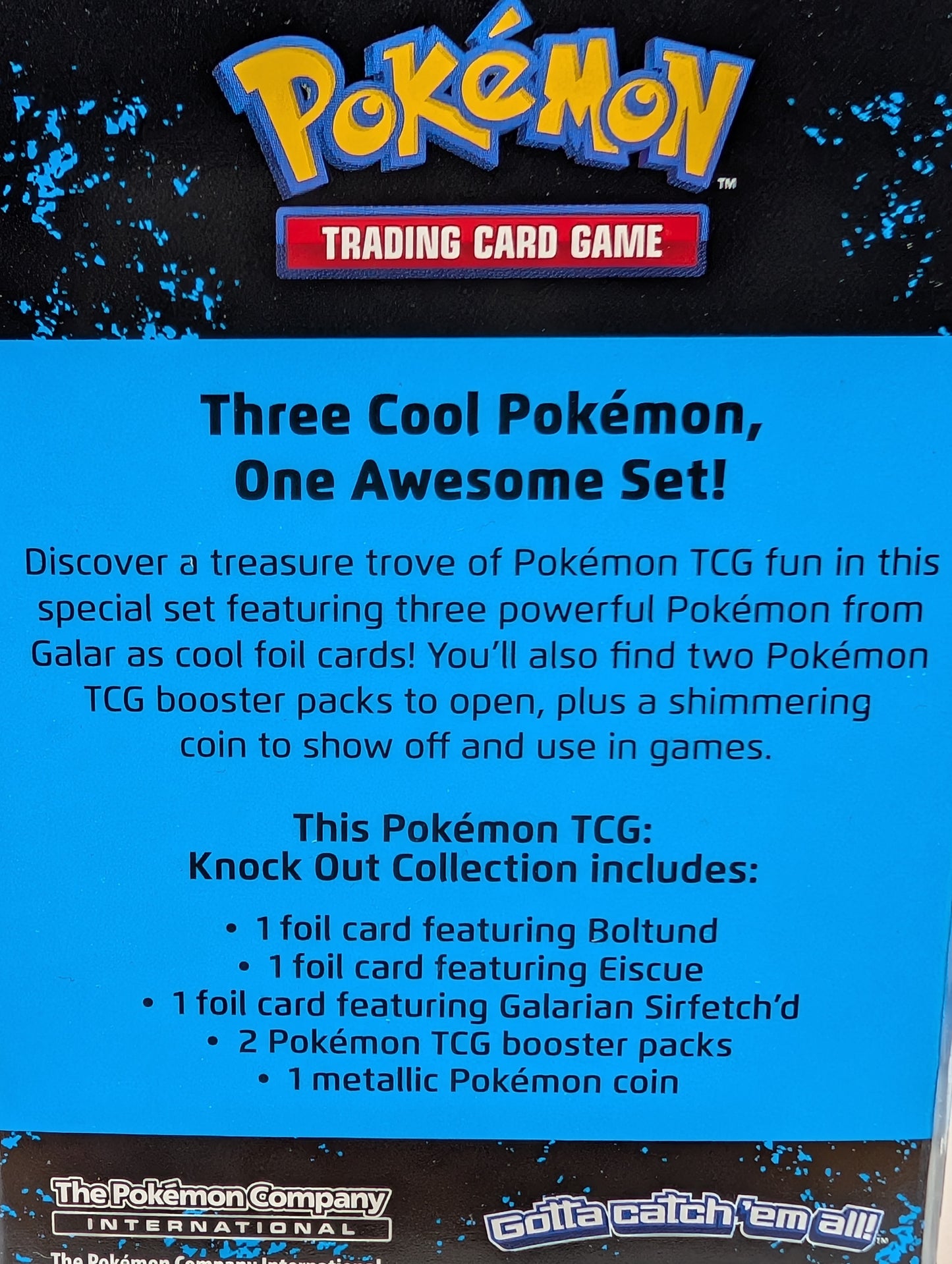 Pokémon TCG: Knockout Collection (Boltund, Eiscue & Galarian Sirfetch'd and 2 Booster Packs)