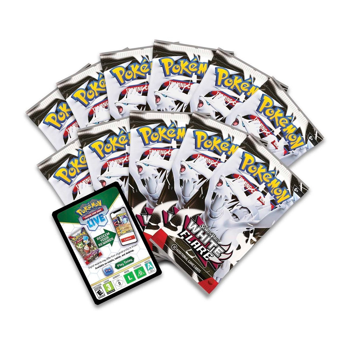 White Flare POKEMON CENTER PC Elite Trainer Box ETB Pokemon TCG Trading Card Game