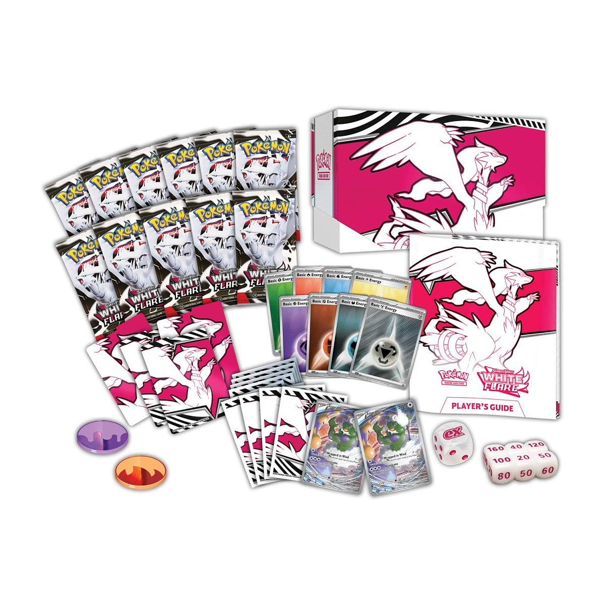 White Flare POKEMON CENTER PC Elite Trainer Box ETB Pokemon TCG Trading Card Game
