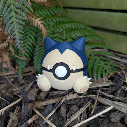 Snorlax Inspired 3D Pokéball Display – Handmade Collectible