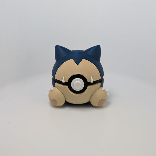 Snorlax Inspired 3D Pokéball Display – Handmade Collectible