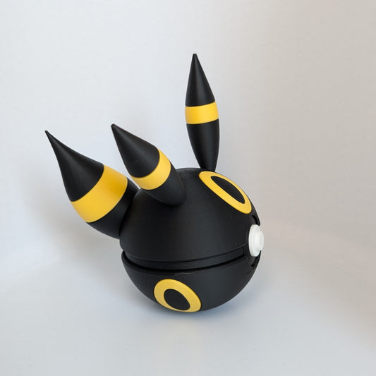 Umbreon Inspired 3D Pokéball Display – Handmade Collectible