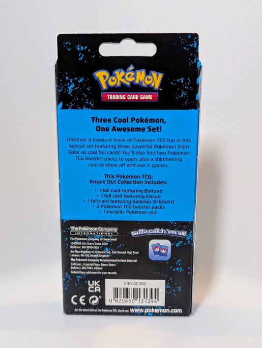 Pokémon TCG: Knockout Collection (Boltund, Eiscue & Galarian Sirfetch'd and 2 Booster Packs)
